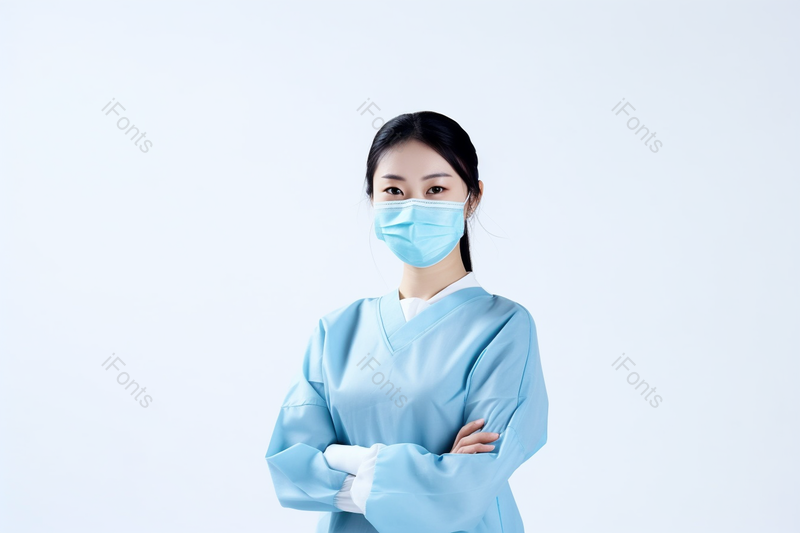 戴口罩的护士形象模特摄影实拍,高清,摄影图,摄影图片,图片大全,摄影图免费下载